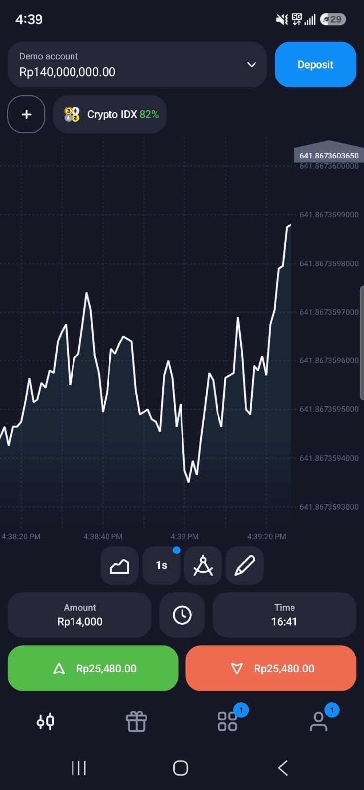 Aplikasi Stockity di ponsel